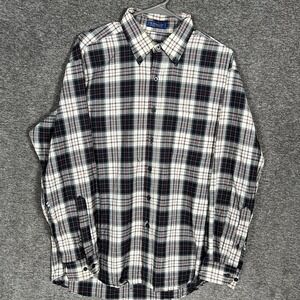 Sir Pendleton Mens Large Plaid Flannel Button Down‎ Long Sleeve Shirt